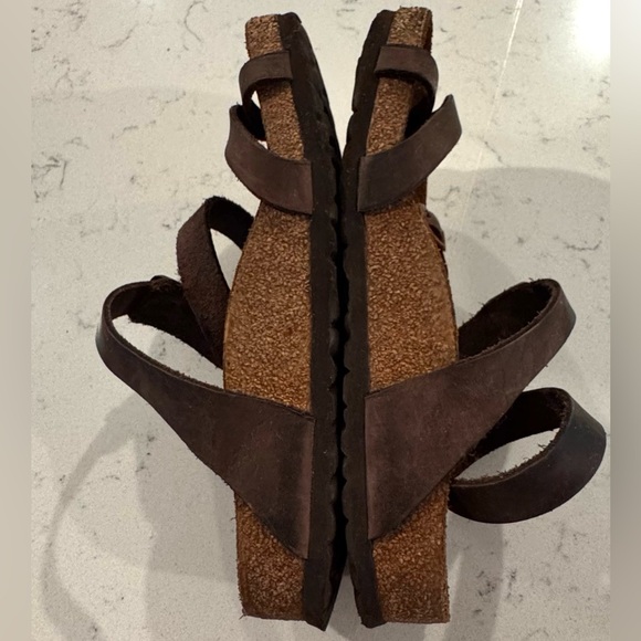 Birkenstock Yara Oiled Leather Sandals Size 38 (US 7.5) Wrap Straps - Picture 8 of 11